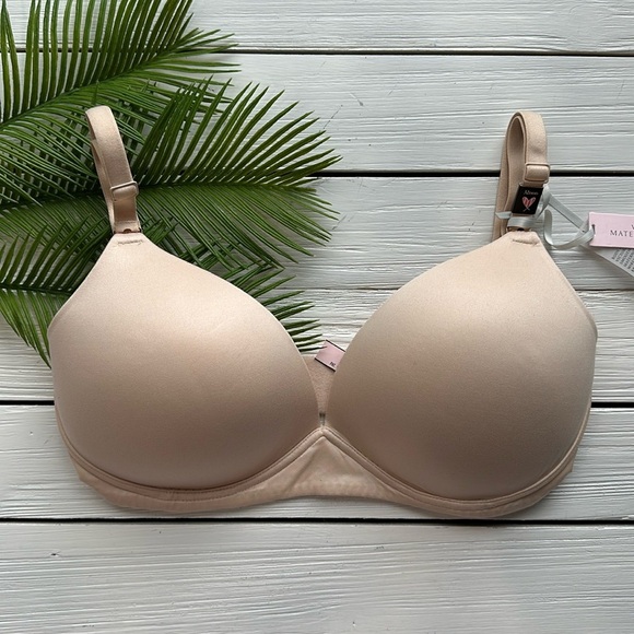 NWT Victorias Secret Body By Victoria Wireless Nursing Bra Marzipan sz 32DDD - Picture 5 of 11
